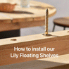 Lily Single Modern Timber Floating Shelves
